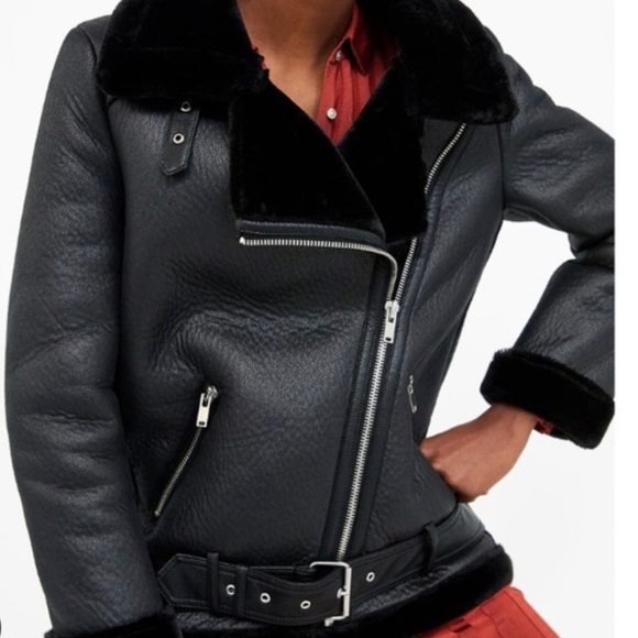 F21 - Faux Leather Lined Moto Jacket - Picture 2 of 6